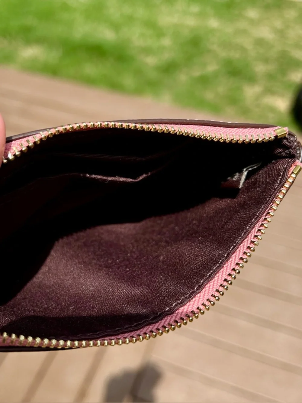 Coach Bubblegum Pink Leather Wristlet Corner Zip NWT - Picture 12 of 16